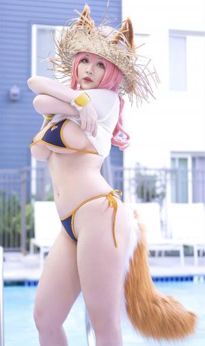 CosplayHana Bunny - COS Tamamo Bikini (Fate Grand Order)