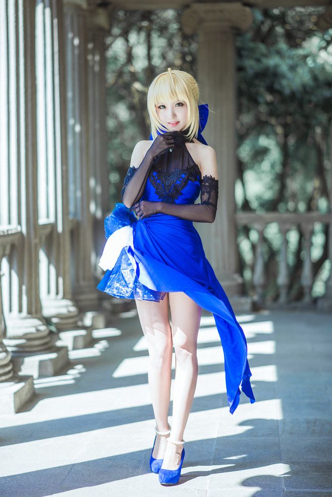 Fate Extella Saber Blue Dress Cos 唯美cosplay高清写真美女大全 [第8页]
